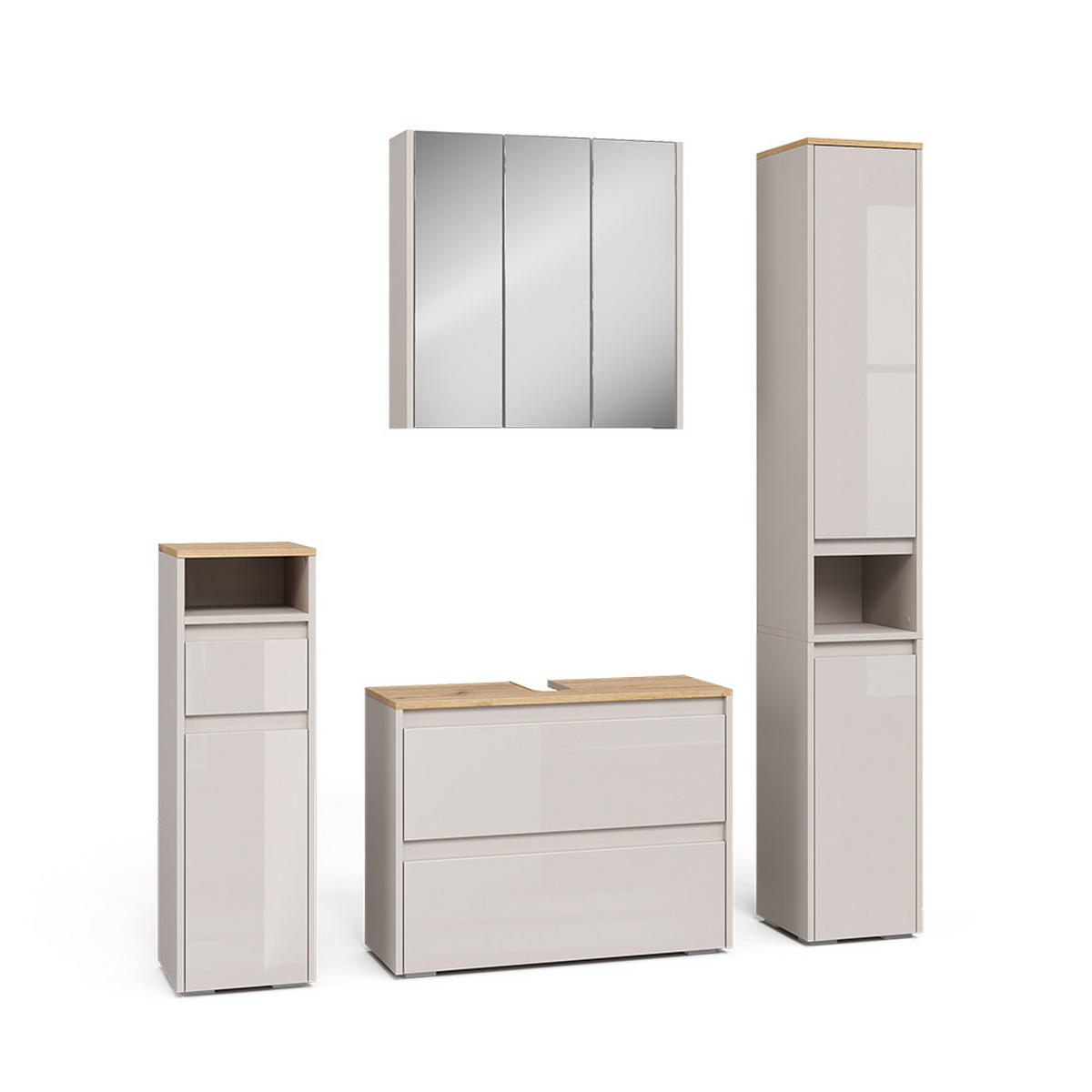 BADMÖBEL-SET Majest Cashmere 4 Teile - Kaschmir, Holzwerkstoff (30.2/96.3/30cm) - Vicco