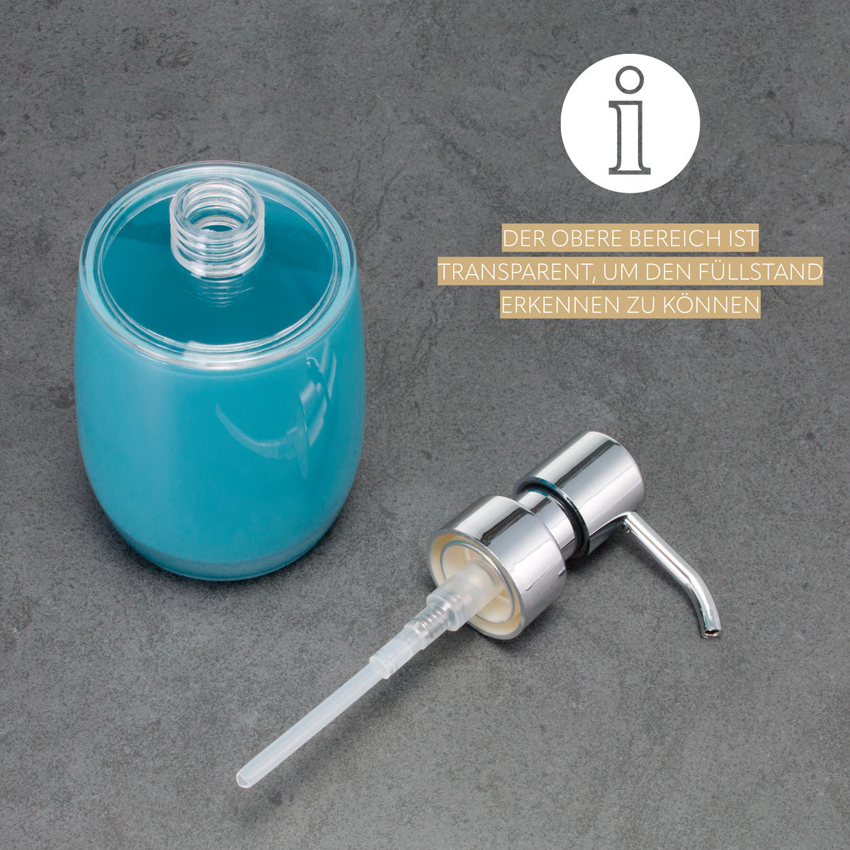 SEIFENSPENDER SAVONA, blau - Blau, Kunststoff (8/16/8cm) - bremermann