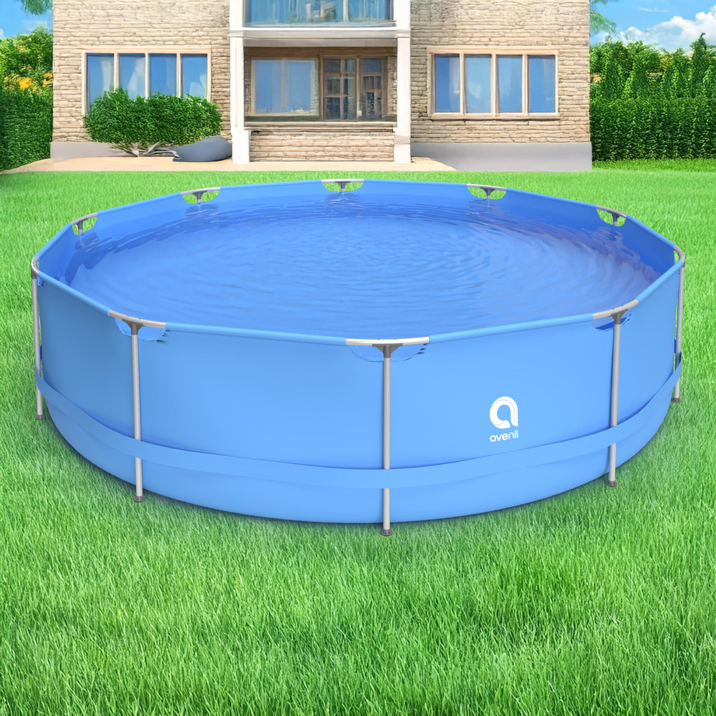 POOL Aufstellpool Ersatzpool Frame Pool rund 366 x 76 cm blau ohne Filterpumpe - Blau, Kunststoff (366/76/366cm) - Avenli
