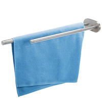 HANDTUCHHALTER PIAZZA 2-armig, Edelstahl - Edelstahlfarben, Metall (11.5/6/50cm) - bremermann