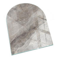 GLASPLATTE für Kamin 80x70 cm Grau - Grau, Glas (80/70/0.4cm) - ArtPrintCave