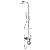 DUSCHSYSTEM Chrom Digital-Temperaturanzeige 4-Funktions Duschset - Silberfarben, Metall (30/11.8/72cm) - SHOPENTRA