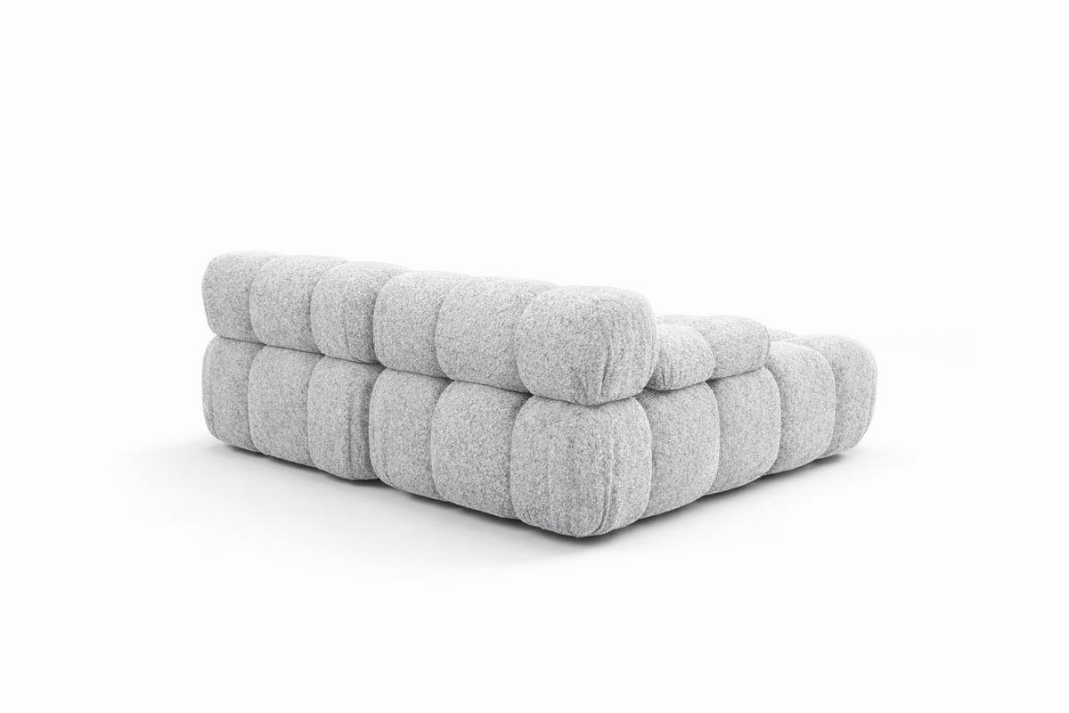ECKSOFA L-form Mini Modular, Bouclé-Stoff Abriamo, Hellgrau, Rechts, Selia - Hellgrau, Holz (190/160cm) - Kaiser Möbel