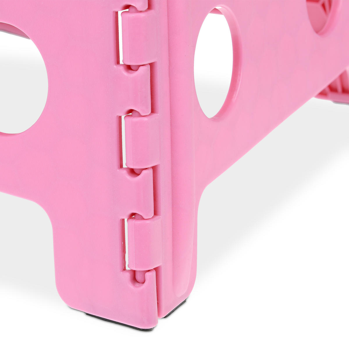 KLAPPHOCKER - Pink, Kunststoff/Textil (37/30/29cm) - Relaxdays