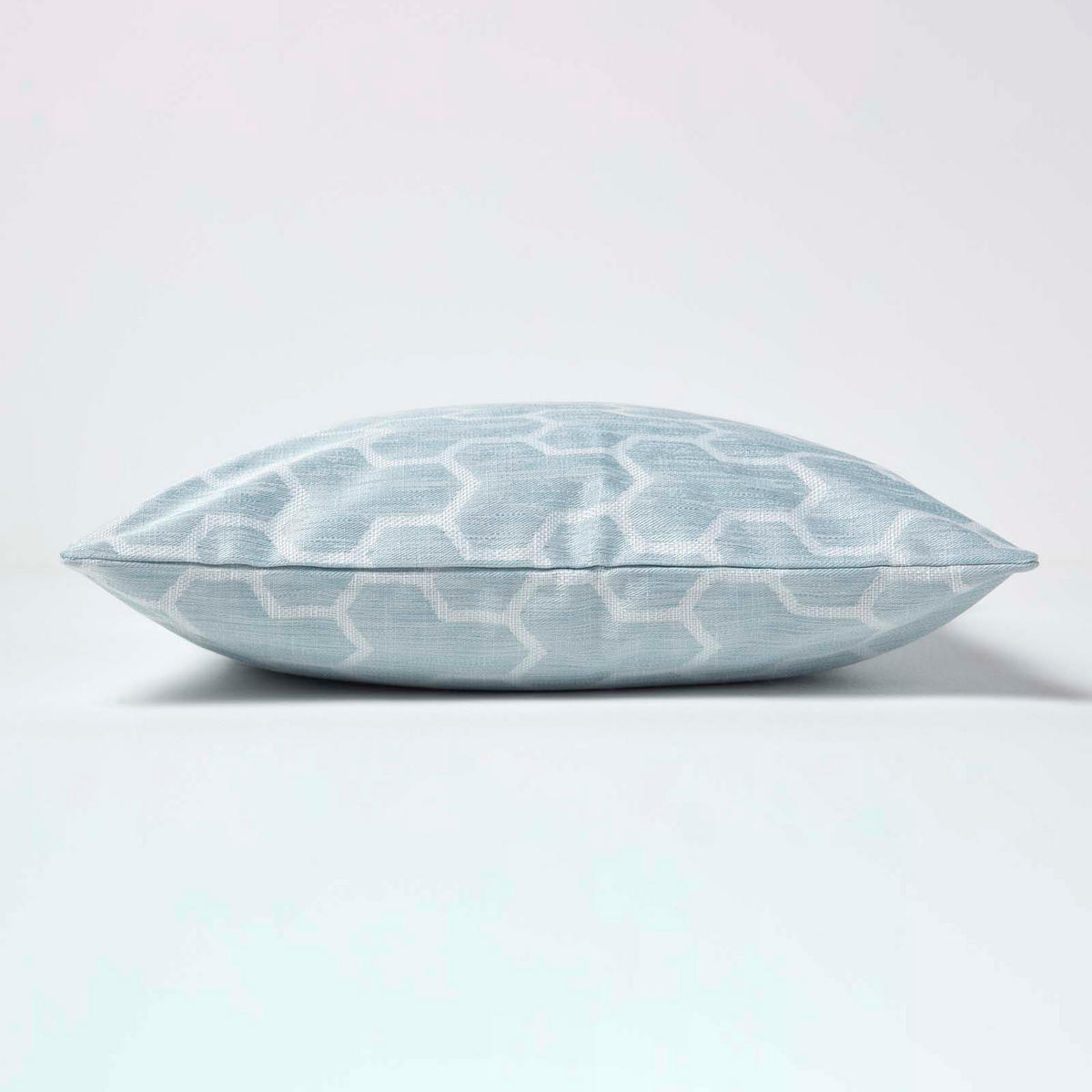 KISSENHÜLLE Jacquard geometrisch 45/45 cm - Blau, Textil (45/45cm) - Homescapes