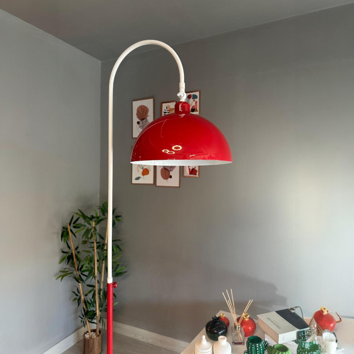 STEHLAMPE Gorkiede E27, verstellbarer Lampenschirm aus Metall - Multicolor, Metall (37/37/170cm) - Bamyum