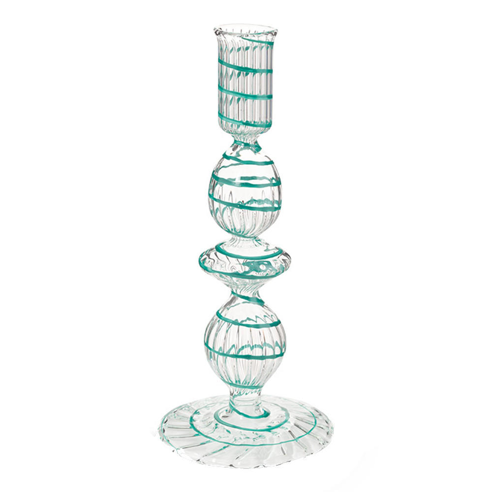 KERZENHALTER Glass wirbel hellblau s 20 cm - Hellblau, Glas (8.89/21.59/8.89cm) - Pip Studio