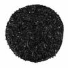 SHAGGY-TEPPICH Dallas rund 150 cm - Schwarz, Leder (150/150cm) - Homescapes