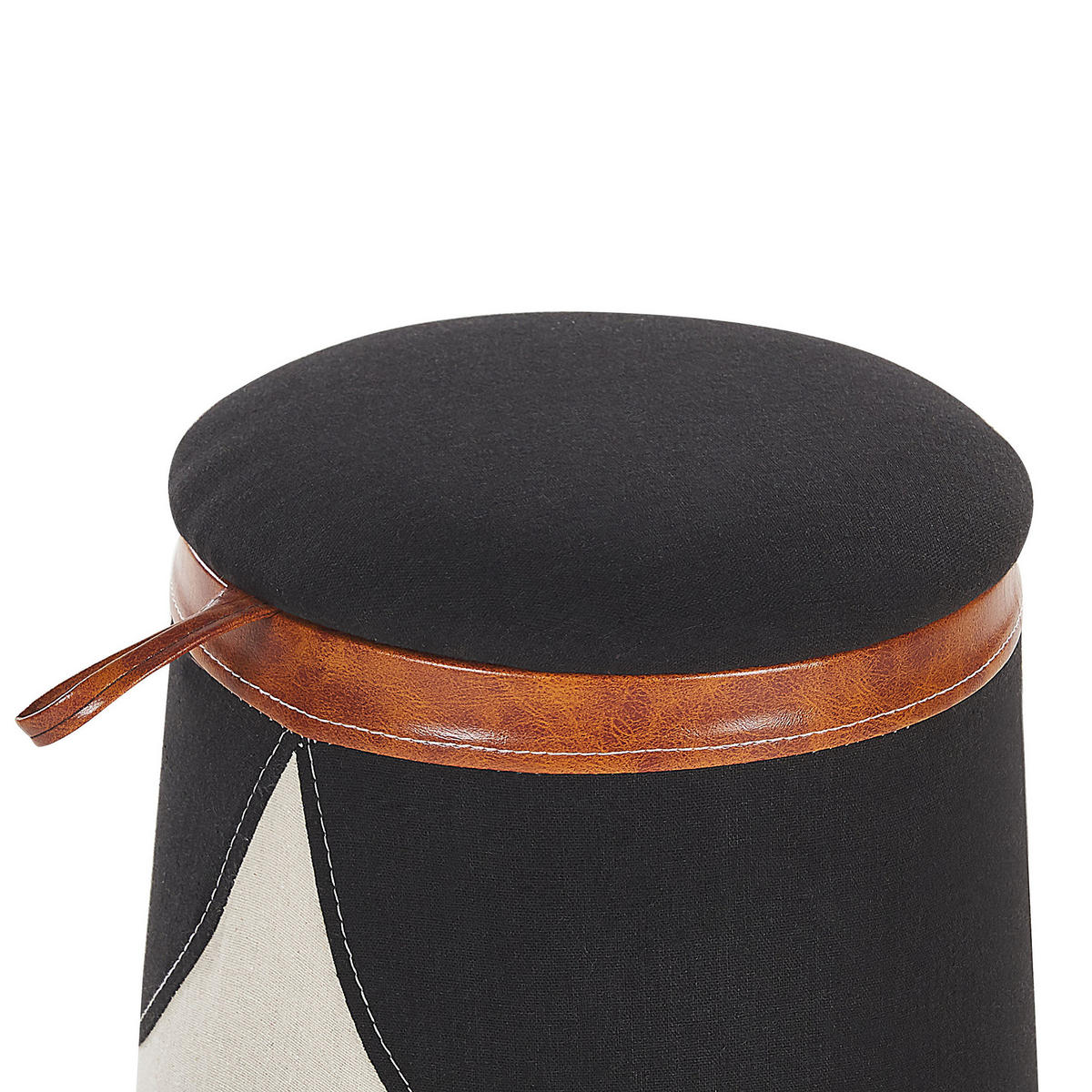 HOCKER Apache 33/33/45 cm - Beige, Kunststoff/Textil (33/45/33cm) - Beliani