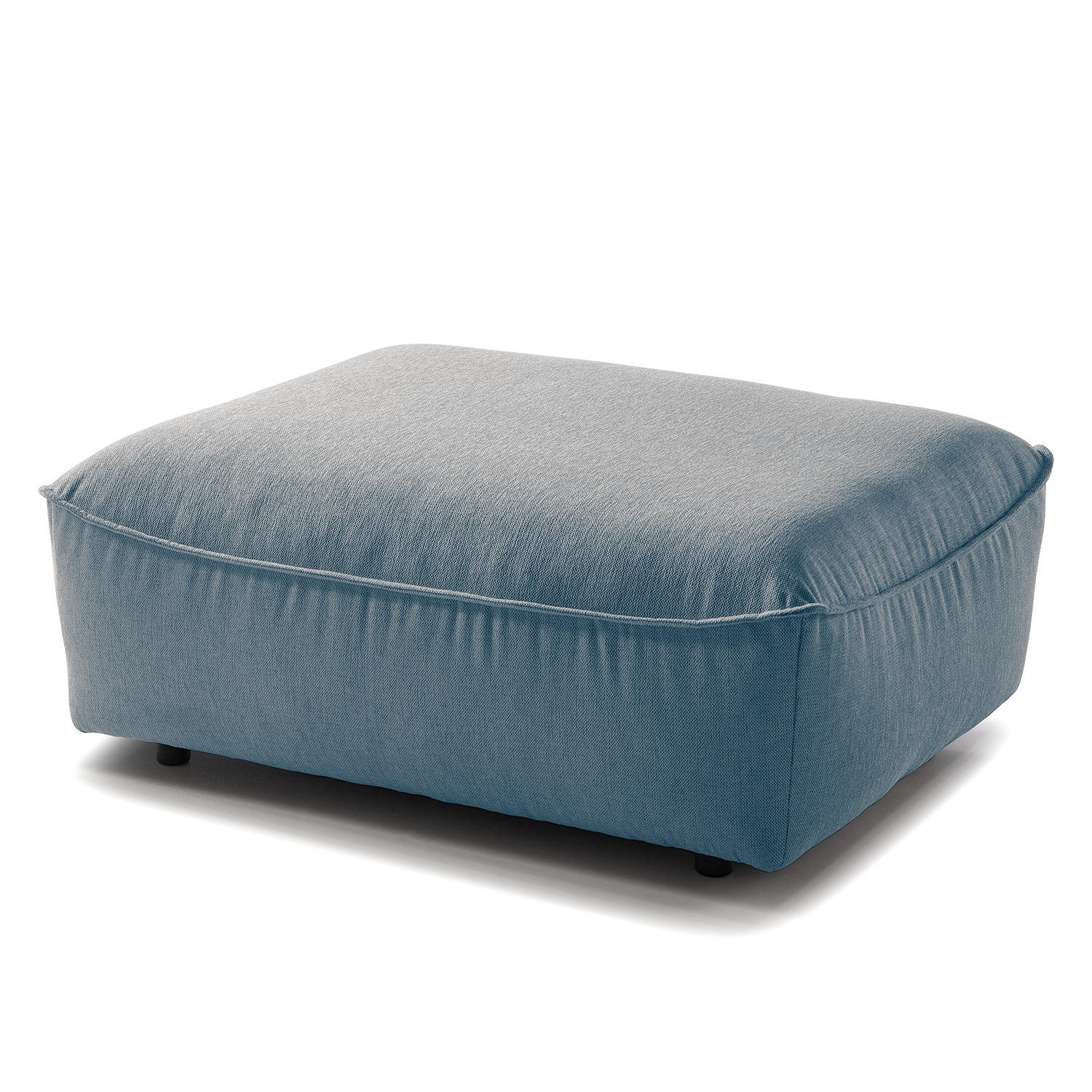 POLSTERHOCKER - Blau/Schwarz, Holz/Kunststoff (103/42/90cm) - home24