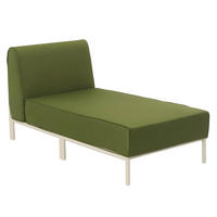 CHAISELONGUE, Kakigrün - Grün, Textil (72/78/153cm) - Oviala