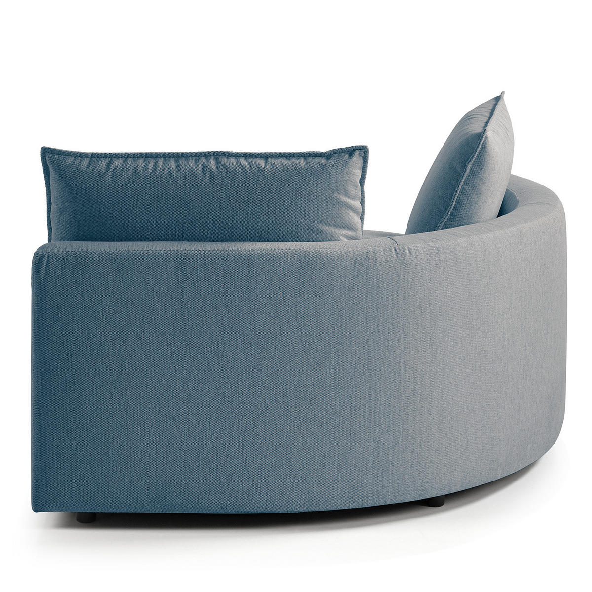 OTTOMANE - modular - Blau/Schwarz, Kunststoff/Textil (126/82/154cm) - home24