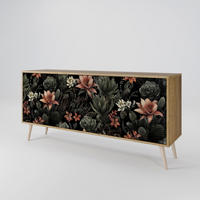 SIDEBOARD SECRET VERDURE, Eicheneffekt, 164,5x42x77,5 cm, 3 Türen - Eichefarben/Buchefarben, Holzwerkstoff/Buchenholz (164.5/77.5/42cm) - SpaceRebels