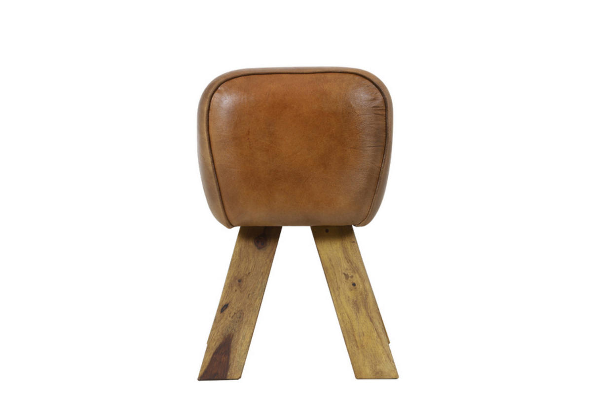 BANK Ramy Braun 90/31/46 cm - Braun, Leder (31/46/90cm) - Light & Living