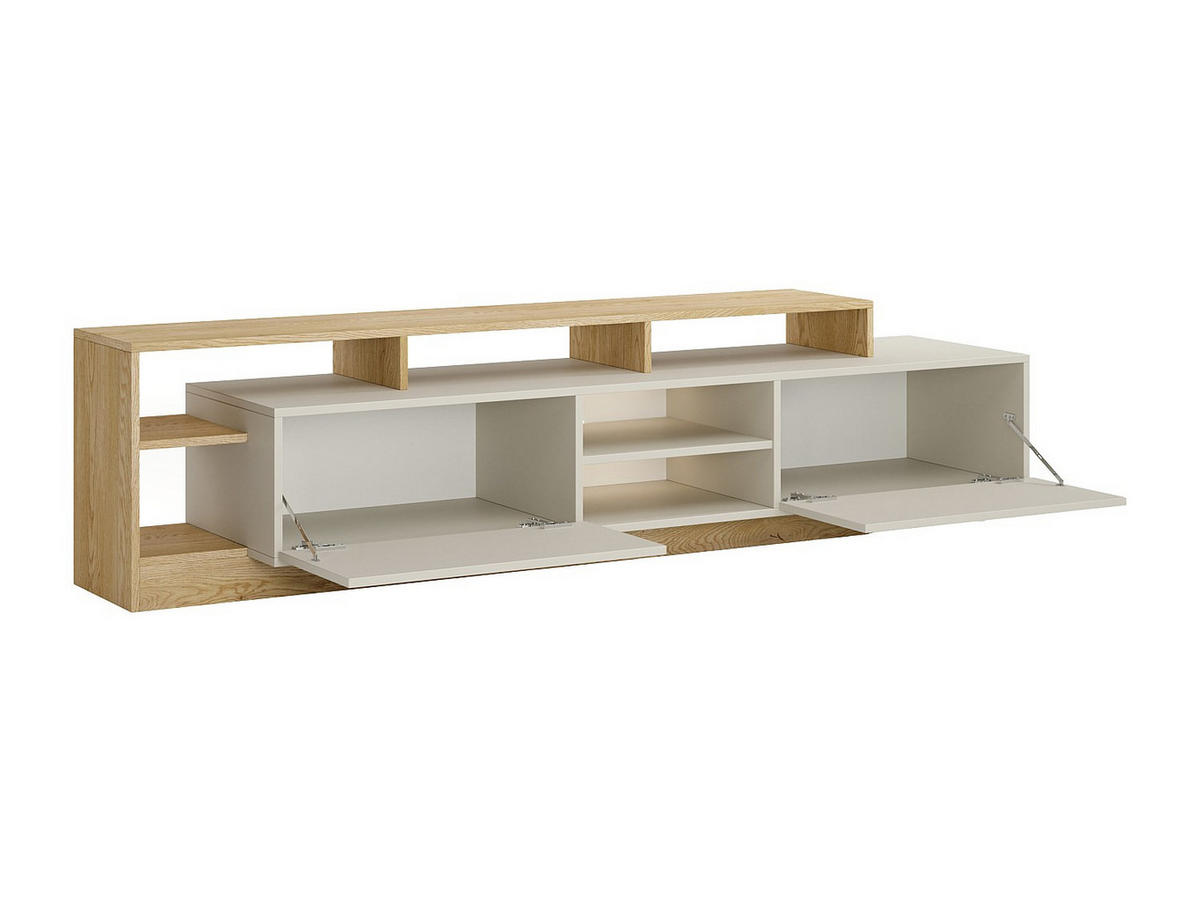 TV-BOARD - 192.4 cm x 43.6 cm - holz - beige, naturfarben hell Idesia - Beige/Naturfarben, Holz (192.4/47.8/43.6cm) - Vente-Unique