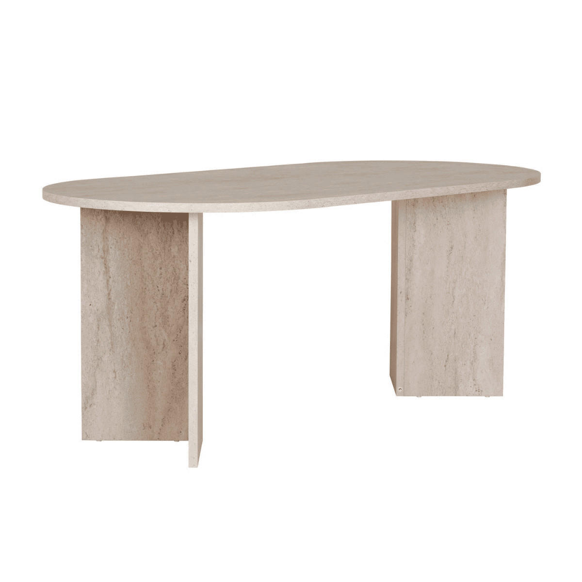 ESSTISCH mit abgerundeten Kanten sable 180/75/89,5 cm - Beige, Holzwerkstoff (180/89.5/75cm) - Calicosy