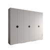 DREHTÜRENSCHRANK 236.7/300/47 6-türig - Schwarz/Weiß, Holz/Metall (300/236.7/47cm) - Abiks Möbel