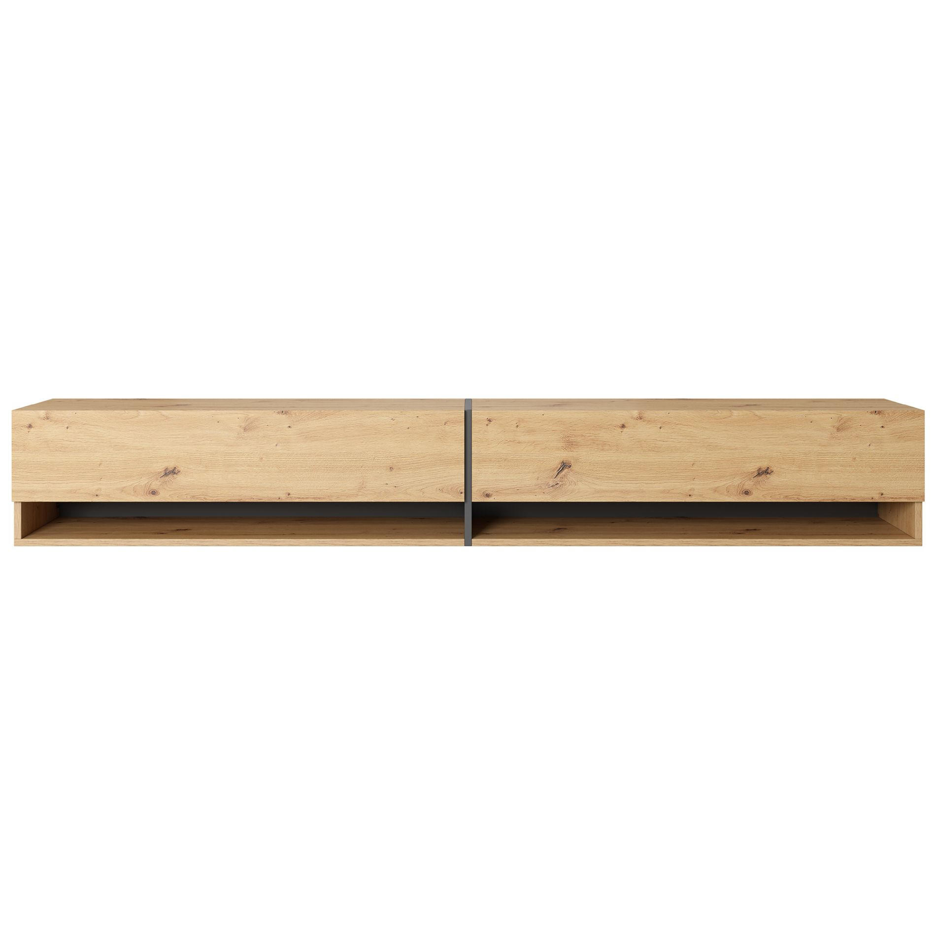 TV-HÄNGEBOARD Mirrgo Eiche / Grafitgrau 200 cm - Schwarz/Eiche Artisan, Holzwerkstoff (200/30/31.6cm) - Selsey