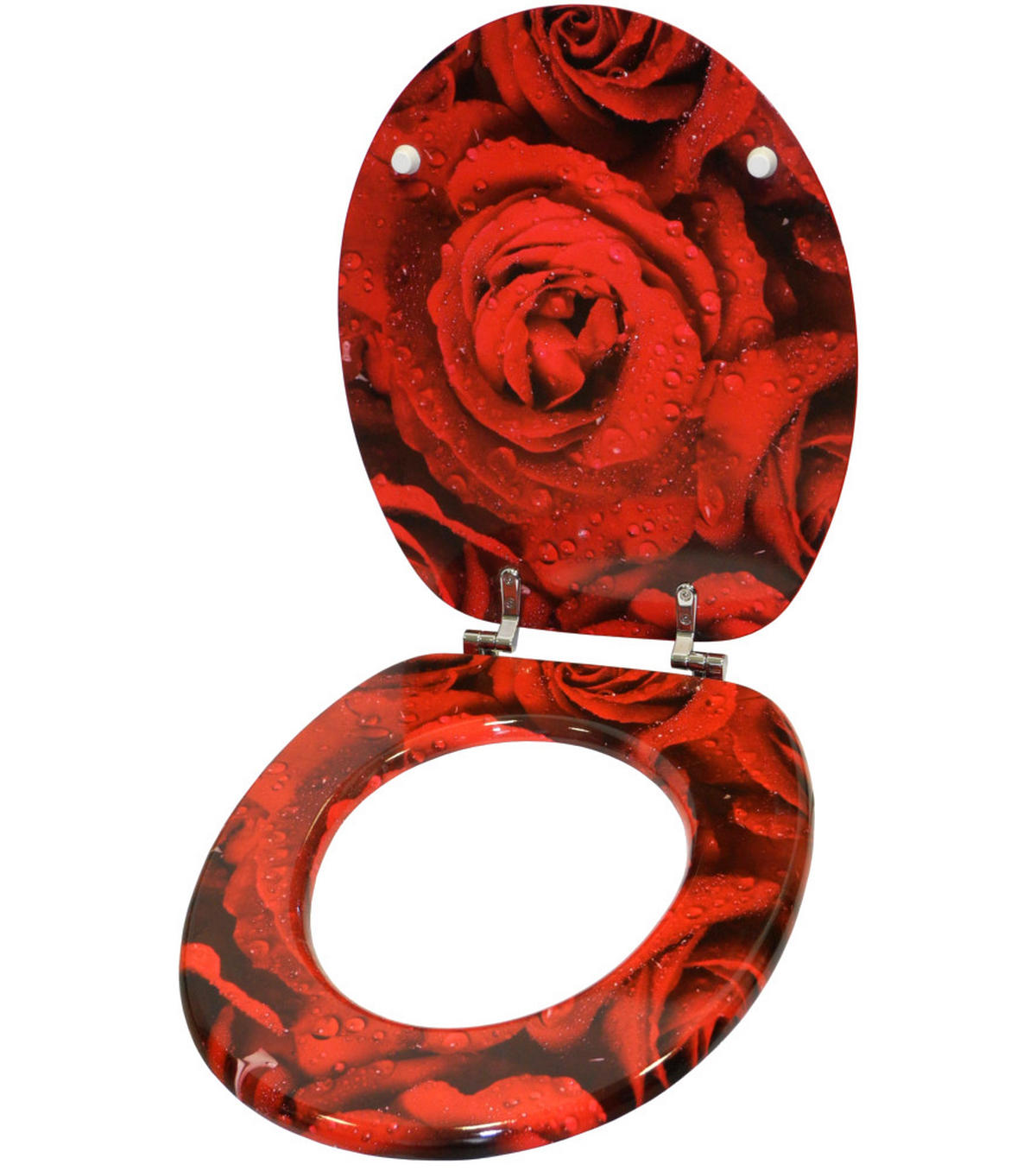 WC-SITZ Rosen - Rot, Holzwerkstoff (38/6/47cm) - Sanilo