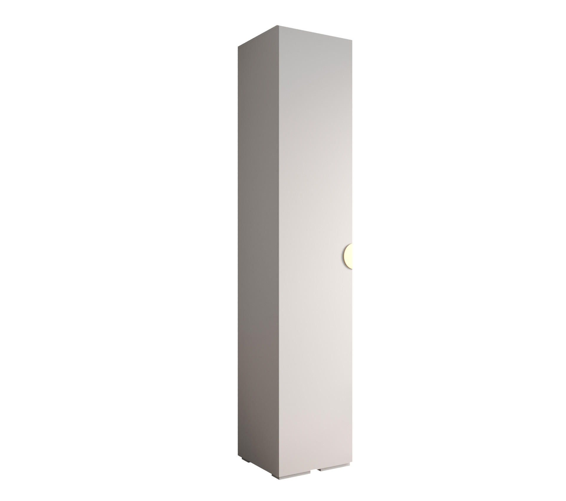 DREHTÜRENSCHRANK 236.7/50/47 1-türig - Goldfarben/Weiß, Holz/Metall (50/236.7/47cm) - Abiks Möbel