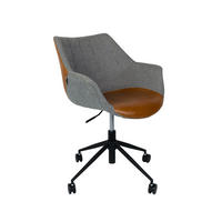 BÜROSTUHL Doulton Armlehne Vintage Braun - Braun, Textil (67/79/63cm) - Zuiver