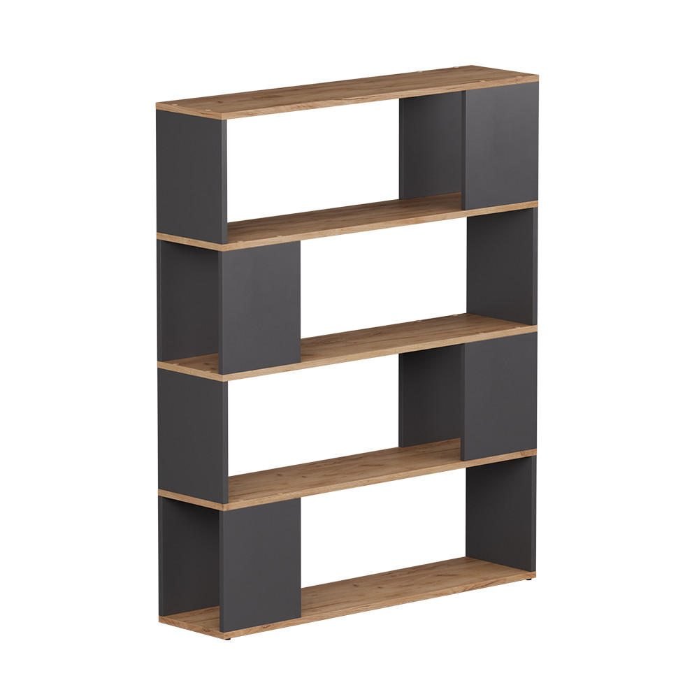 RAUMTEILER Eneos Anthrazit/Goldkraft Eiche 100 x 124.5 cm - Anthrazit/Eiche Wotan, Holzwerkstoff (100/124.5/24cm) - Vicco
