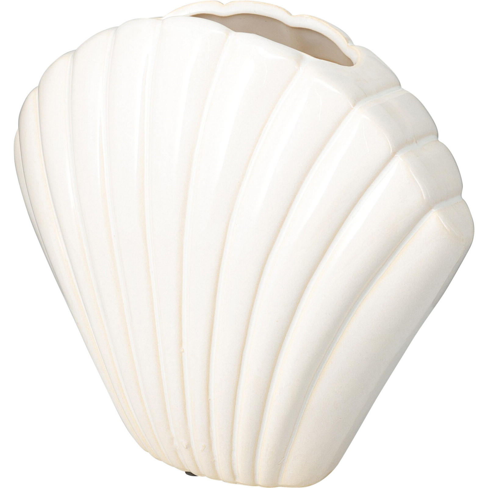 Home Styling Collection Dekovase Weiß 22 cm
