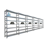 FACHBODENREGAL Proximo Stecksystem 250x750x50cm 7 Ebenen Beidseitig nutzbar Verzinkt - Silberfarben, Metall (750/250/50cm) - PROREGAL