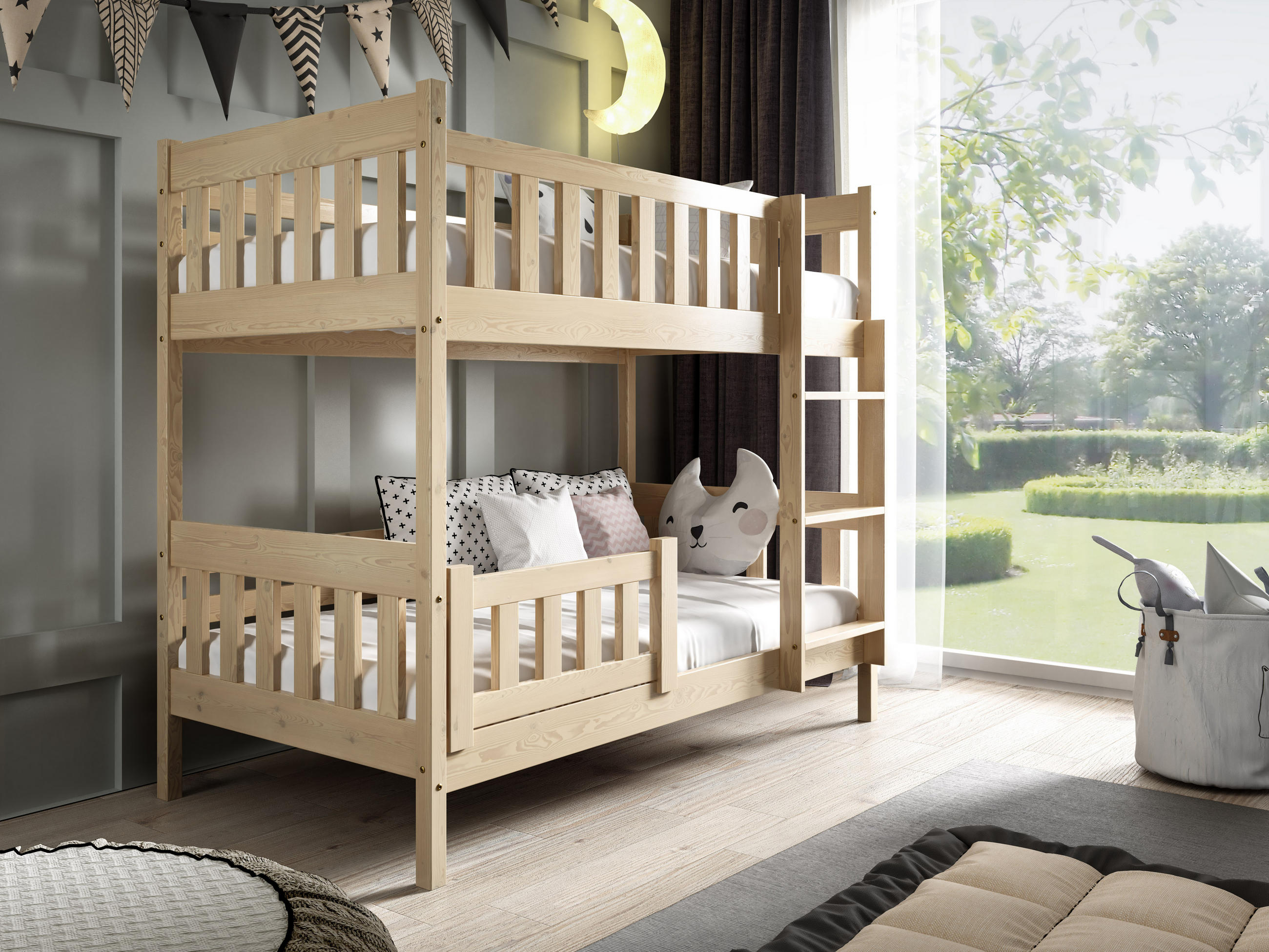 ETAGENBETT LUCIA 80x160 cm Kieferfarben - Kieferfarben, Holz (80/160cm) - MASSENO