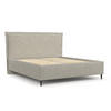 POLSTERBETT Cape Cod Beige Grau 160/200 cm im Chenille-Stoff - Beige/Schwarz, Holz/Holzwerkstoff (160/200cm) - Maison de Reve
