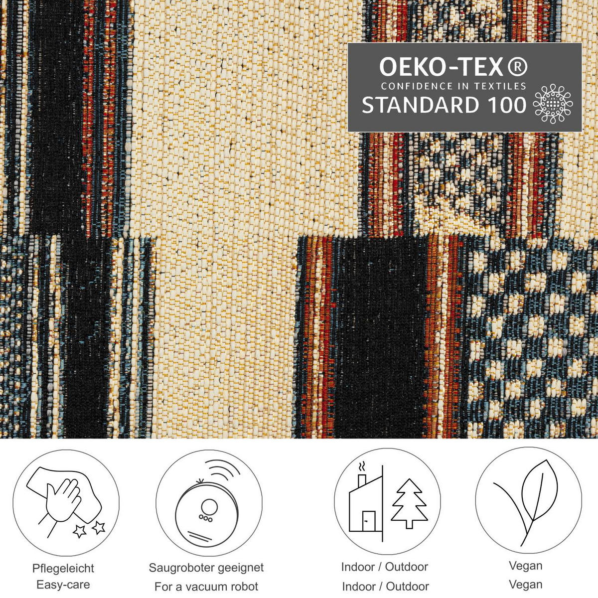 OUTDOORTEPPICH Aurora 80x165 cm - Beige, Textil (80/165cm) - Gino Falcone