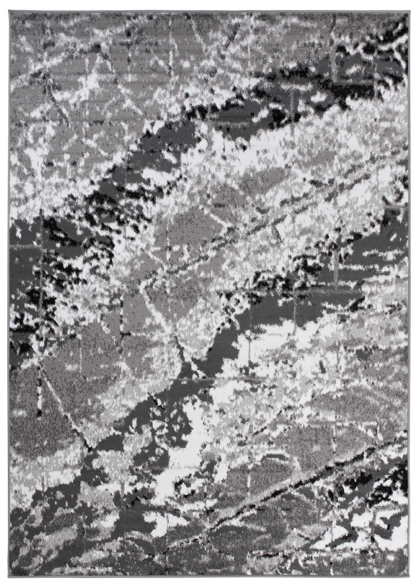 TEPPICH MAYA Grau Meliert Streifen Splash 130/190 cm - Grau, Textil (130/190cm) - Tapiso