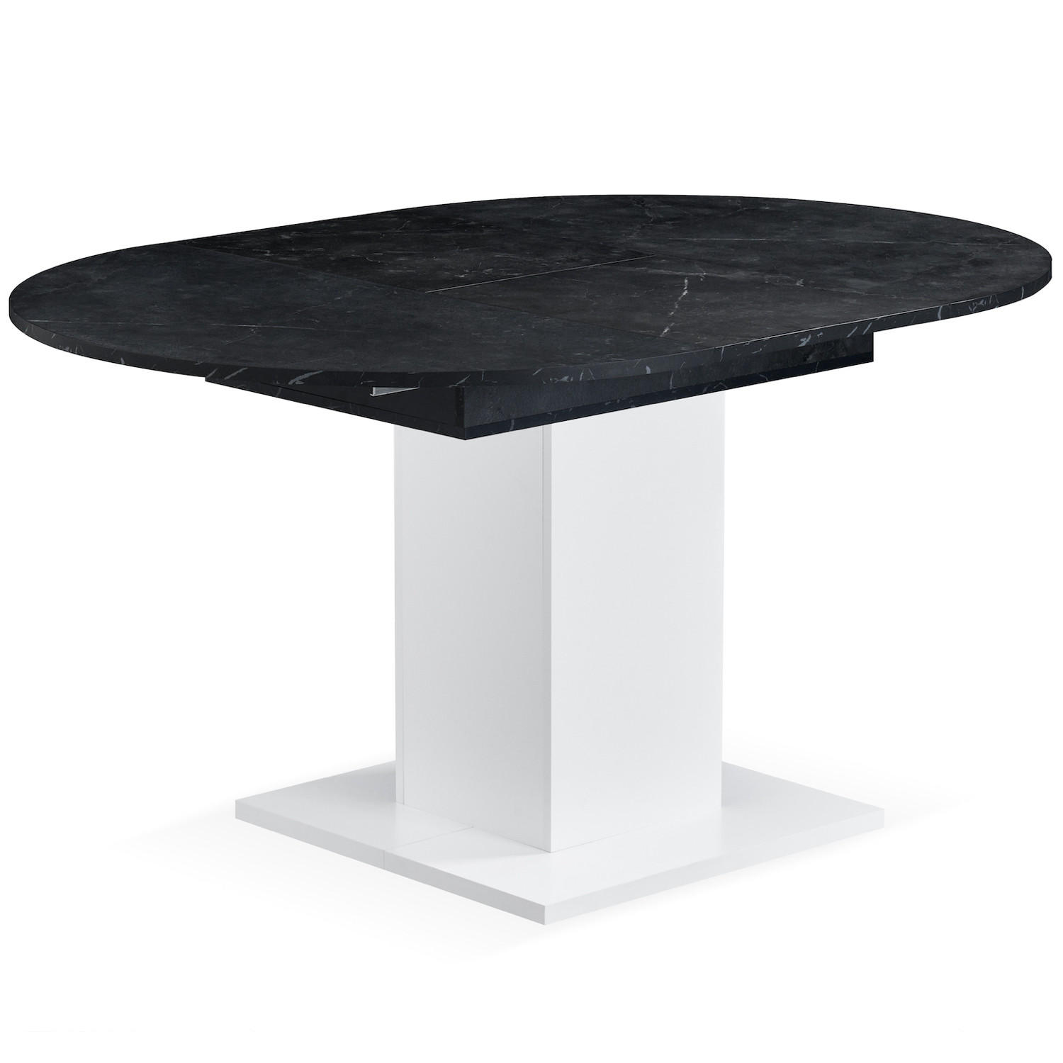 ESSTISCH WIM 100-140/100/74 cm - Anthrazit/Schwarz, Holzwerkstoff (100/100/74cm) - B&D Home
