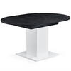 ESSTISCH WIM 100-140/100/74 cm - Anthrazit/Schwarz, Holzwerkstoff (100/100/74cm) - B&D Home