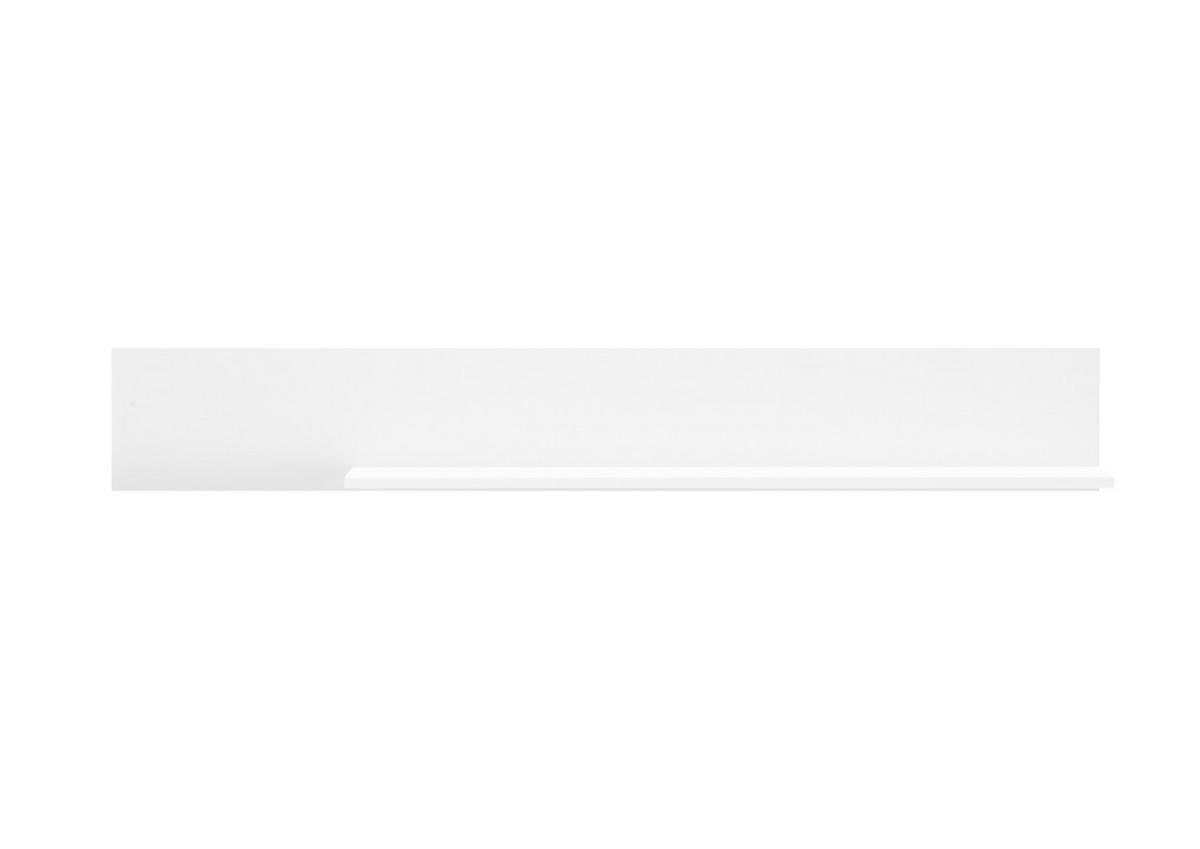 WANDBOARD M17 Weiß Matt 150/22/21 cm ohne Rillen - Weiß, Holzwerkstoff (150/22/21cm) - Livojo