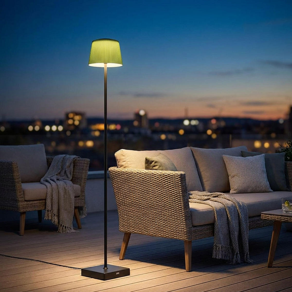LED STEHLEUCHTE Touchdimmer Schwarz - Schwarz, Metall (14/14/120cm) - Globo Lighting