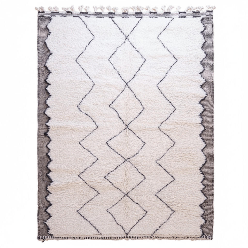BERBERTEPPICH aus reiner Wolle 249x 348 cm - Weiß, Naturmaterialien (249/348cm) - AFK Living