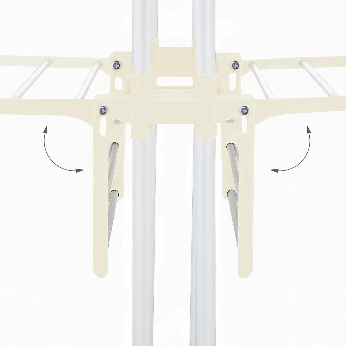 SUŠIAK na prádlo - čierna/biela, kov/plast (126/179/63.5cm) - Relaxdays