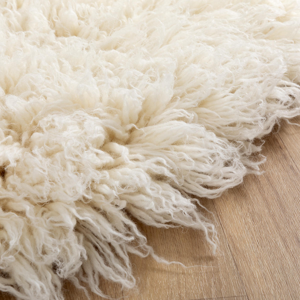 WOLLTEPPICH Rund Ø 145 cm Flokati 4000 - Naturfarben, Naturmaterialien (145/145cm) - Steffensmeier