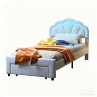 KINDERBETT 90x200 cm in Weiß mit Schublade & Verstellbarem Kopfteil - Weiß, Textil/Metall (90/200cm) - PARAFTA HOME