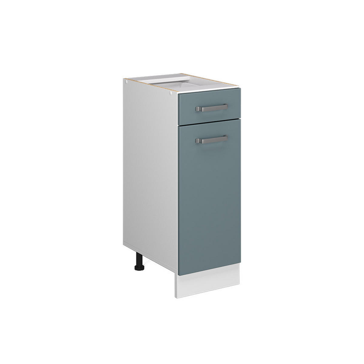 UNTERSCHRANK R-Line Blau-Grau 30 cm mit Schublade, ohne AP - Blaugrau/Weiß, Holzwerkstoff (30/81.6/46cm) - Vicco