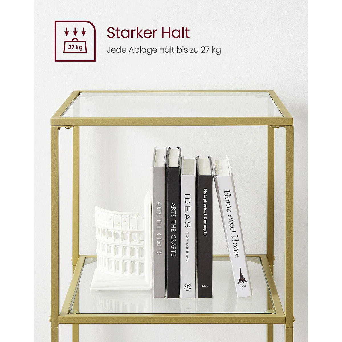 GLASREGAL SINGAPORE - Goldfarben, Glas (40/177.3/30cm) - Hansiro