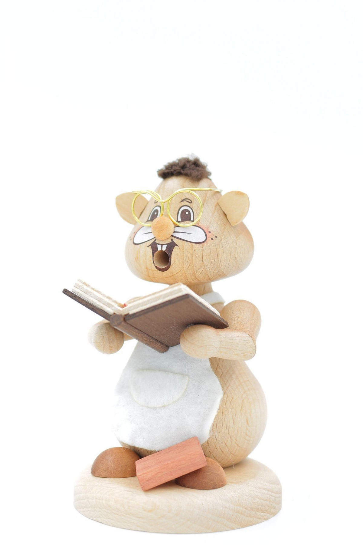 RAUCHFIGUR Hamster Bücherhamster 13 cm - Multicolor, Holz (8/13/0.1cm)