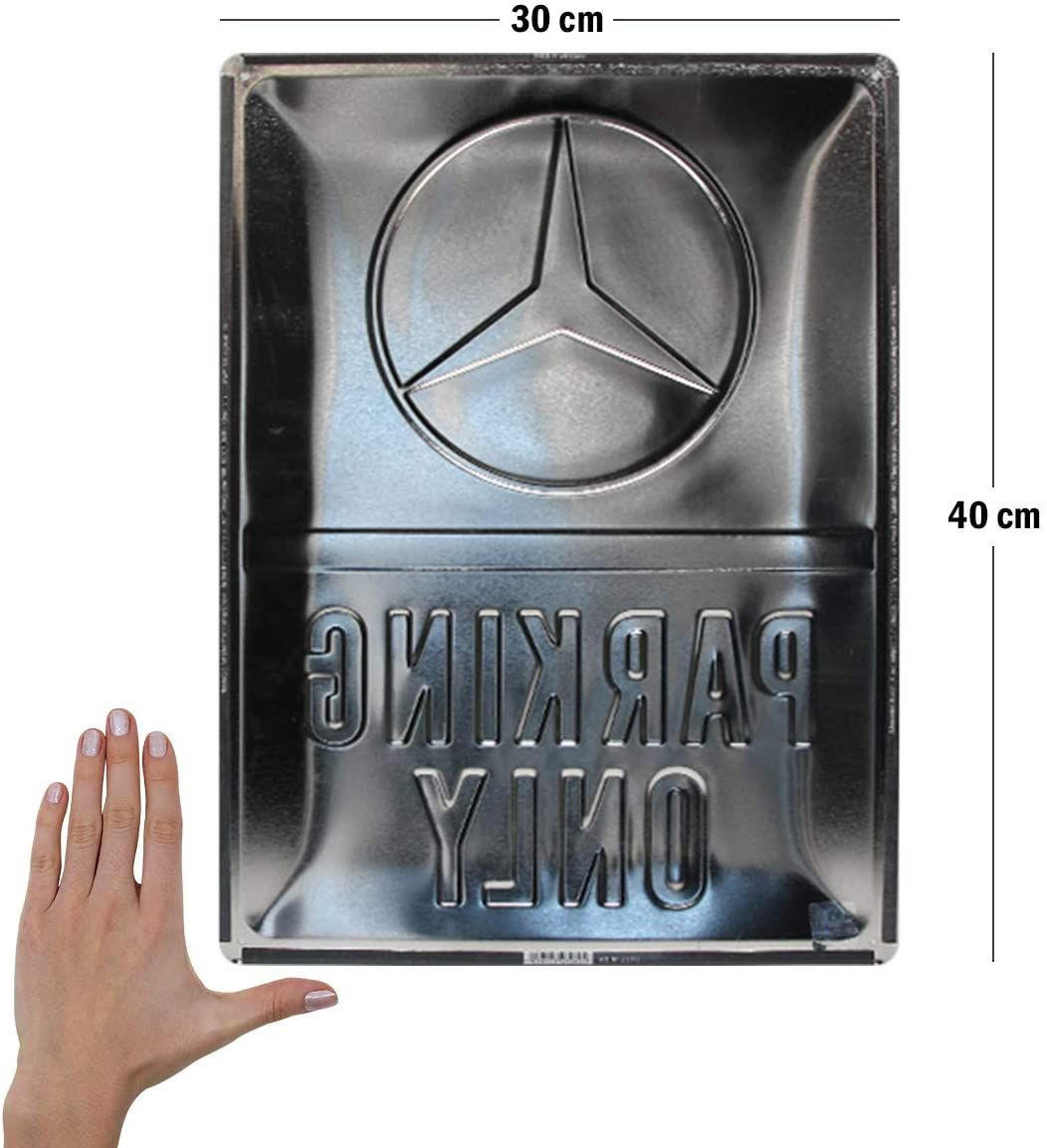 BLECHSCHILD 30/40 cm Mercedes-Benz Parking Only - Multicolor, Metall (30/40/0.2cm) - Nostalgic-Art