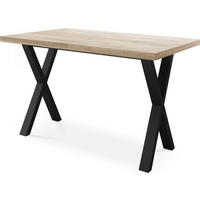 ESSTISCH Blake rechteckig ausziehbar, Sonoma Eiche 120-220/80/76 cm - Schwarz/Sonoma Eiche, Holzwerkstoff/Metall (120/80/76cm) - WFL GROUP