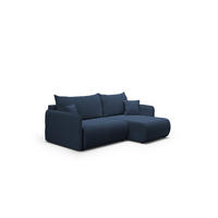 ECKSOFA Calgary - Dunkelblau, Holzwerkstoff/Textil (207/148cm) - Fun Möbel
