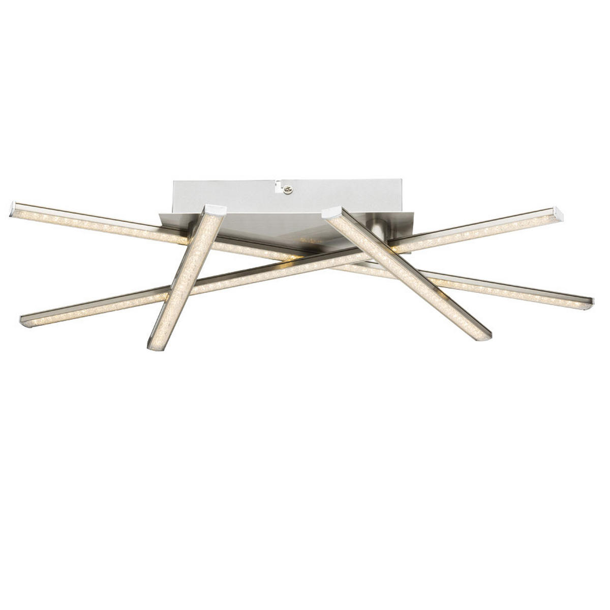 LED DECKENLEUCHTE JORNE Nickel Silber matt - Silberfarben, Metall (6.5/30/51cm) - Globo Lighting