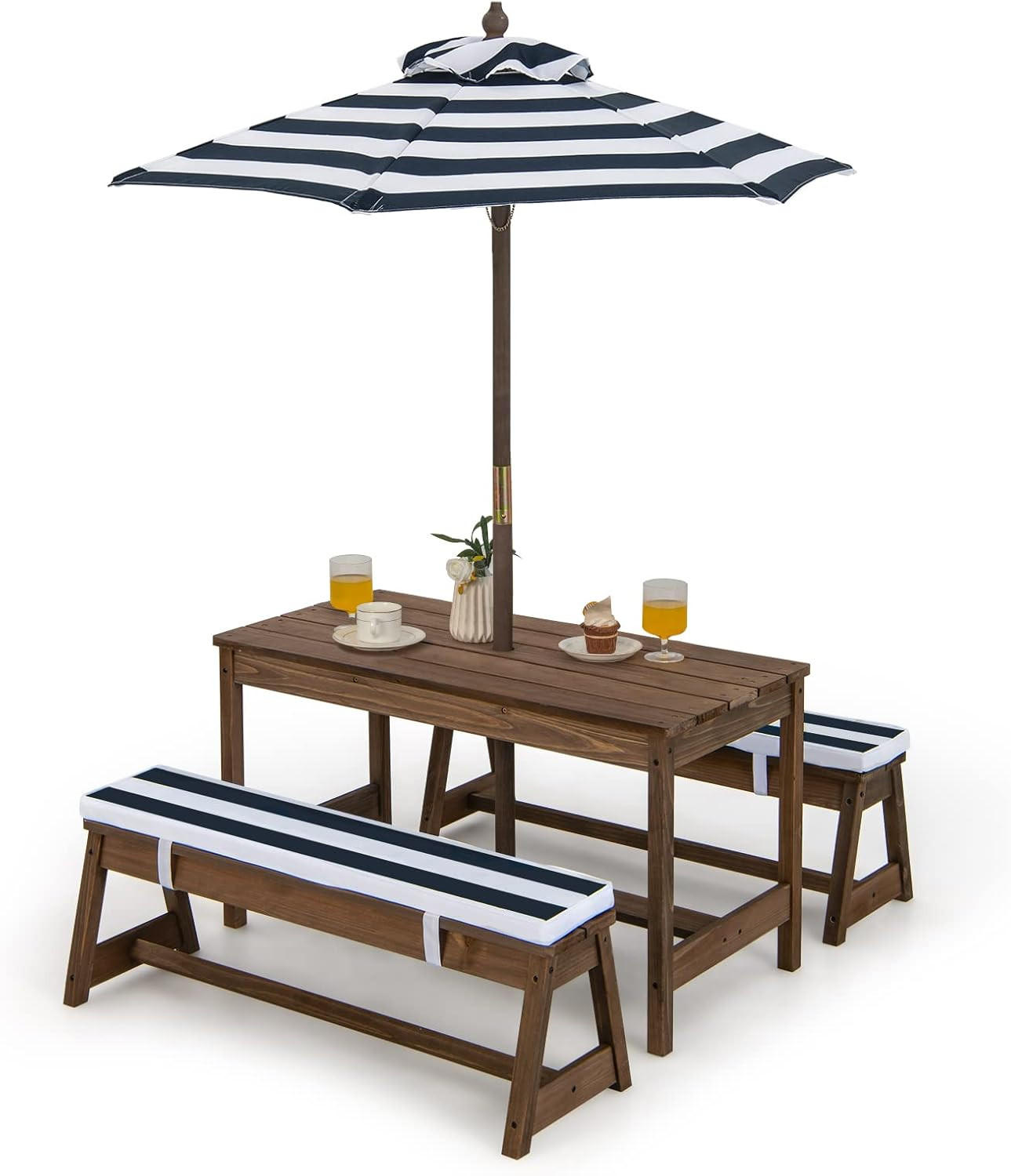 KINDERSITZGRUPPE 50cm Blau - Blau, Holz - COSTWAY