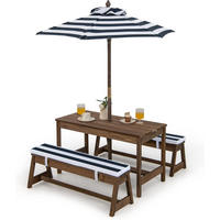 KINDERSITZGRUPPE 50cm Blau - Blau, Holz - COSTWAY