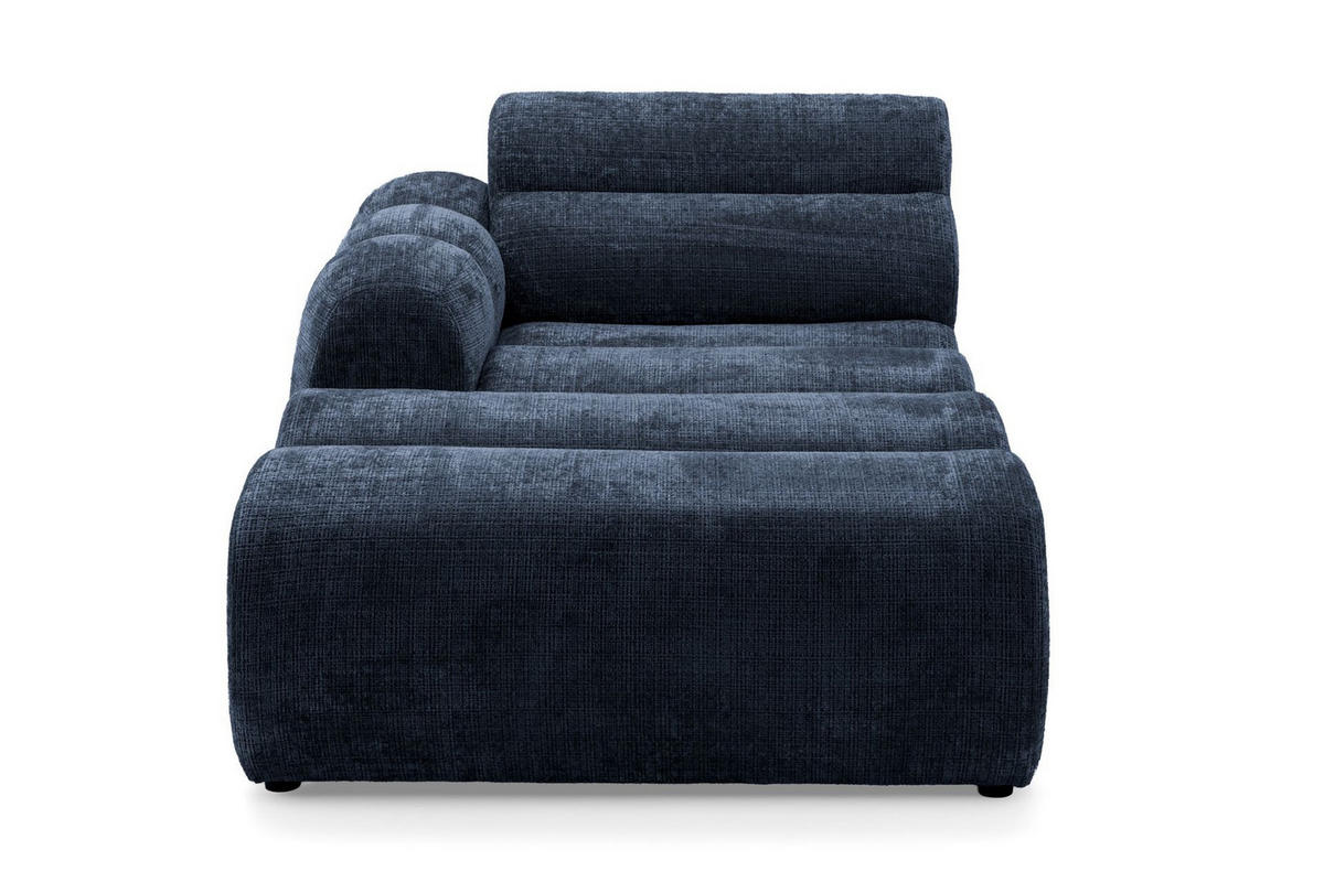 4-SITZER modulares Ecksofa VEER SET 1 Links, 298 x 175 cm, Chenille Webstoff Marine - Schwarz/Dunkelblau, Holz/Kunststoff (298/175cm) - Muffo